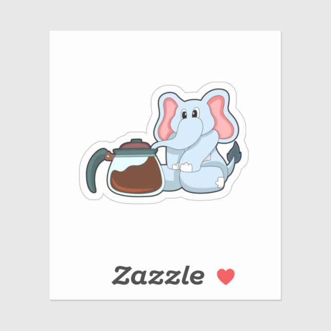 Elephant with Coffee pot (Sheet)