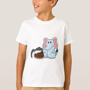 Elephant with Coffee pot T-Shirt