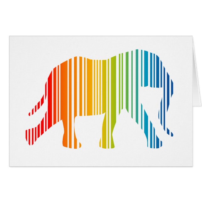 Elephant with Colour Bars (Front Horizontal)