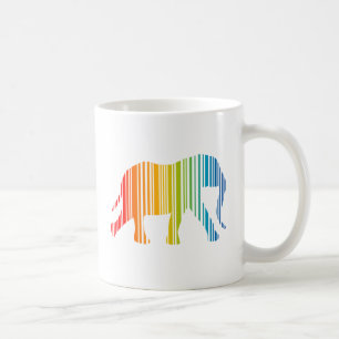Elephant with Colour Bars Coffee Mug