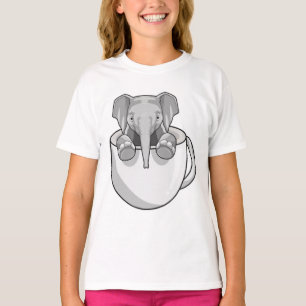Elephant with Cup T-Shirt
