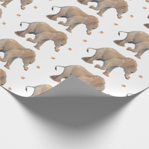 Elephant with cupcakes XL gift wrap