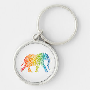 Elephant with Dots Keychain