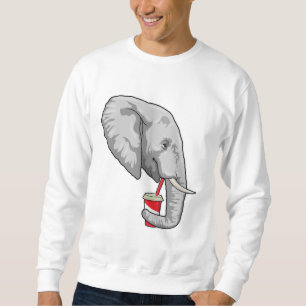 Elephant with Drink Sweatshirt
