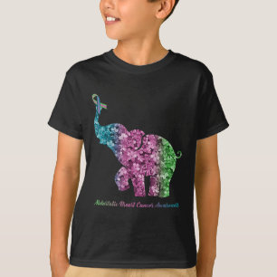 Elephant With Flower Metastatic Breast Cancer Awar T-Shirt