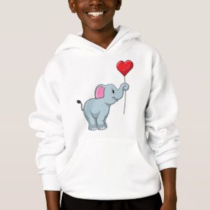 Elephant with Heart Balloon