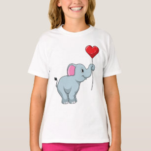 Elephant with Heart Balloon T-Shirt