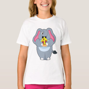 Elephant with Pizza T-Shirt