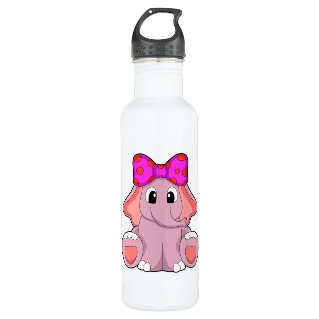 Elephant with Ribbon 710 Ml Water Bottle (Front)