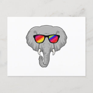 Elephant with Sunglasses Postcard