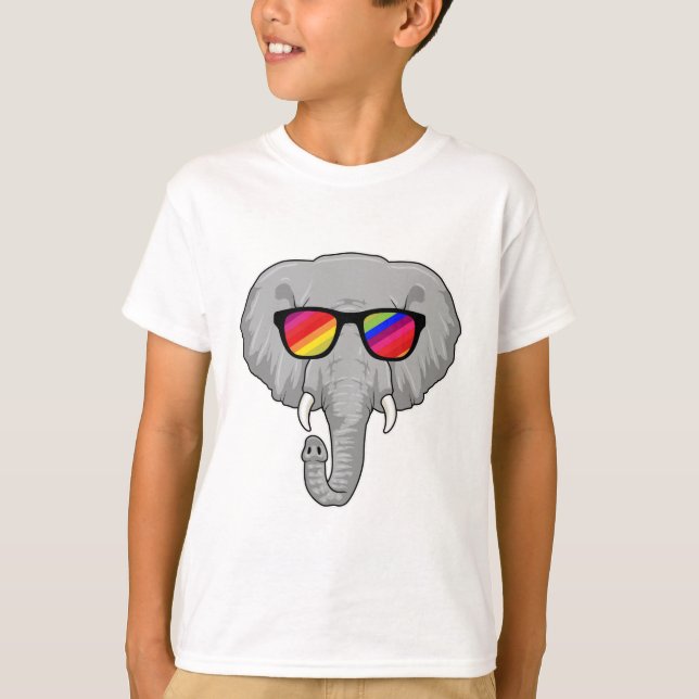 Elephant with Sunglasses T-Shirt (Front)