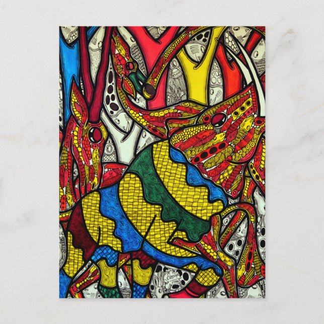 Elephant world postcard (Front)