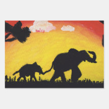 elephant wrapping paper