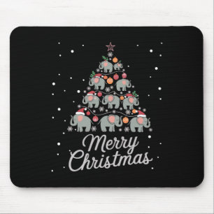 Elephant Xmas Tree Elephant Christmas Tree Marry C Mouse Pad