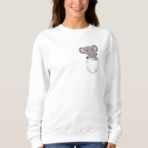 Elephant Zoo Animals Elephants Cute Animals Breast Sweatshirt