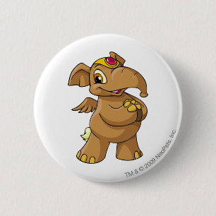 Elephante Brown 2 Inch Round Button