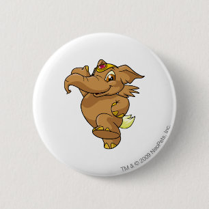 Elephante Brown 2 Inch Round Button