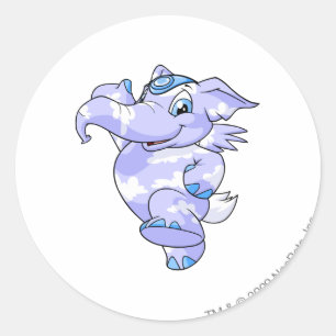 Elephante Cloud Classic Round Sticker