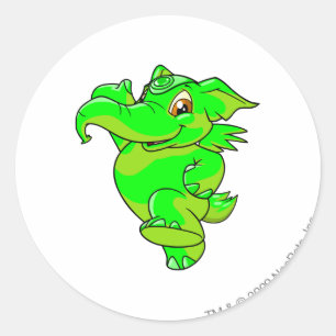 Elephante Glowing Classic Round Sticker