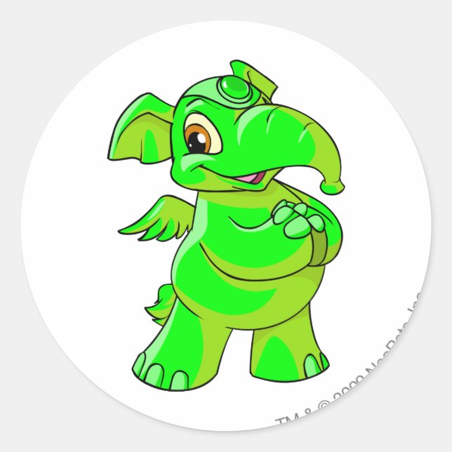 Elephante Glowing.Pn Classic Round Sticker (Front)