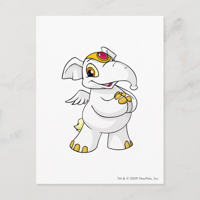 Elephante White Postcard (Front)