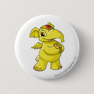 Elephante Yellow 2 Inch Round Button