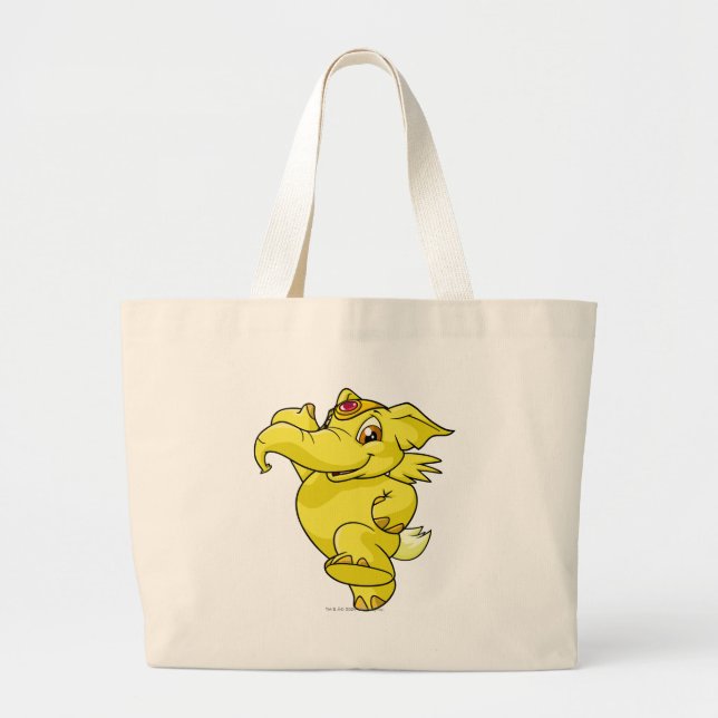 Elephante Yellow Large Tote Bag (Front)