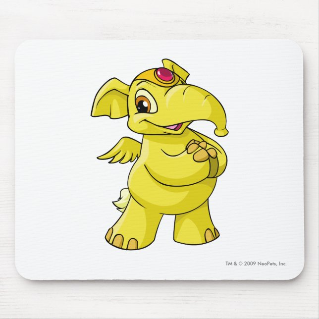 Elephante Yellow Mouse Pad (Front)