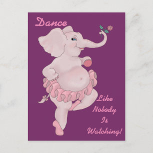 Elephantina Ballerina Postcard