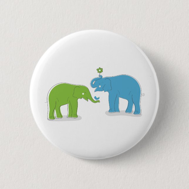 Elephants 2 Inch Round Button (Front)