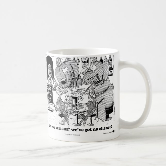 Elephants and Goldfish pub quiz Coffee Mug (Right)
