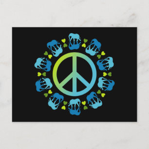 Elephants and Peace Postcard