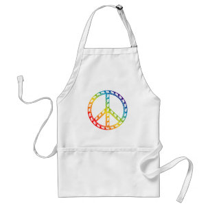 Elephants and Peace Symbol Standard Apron