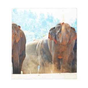 Elephants Animals Safari Destiny Peace Love Notepad