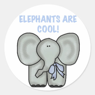 Elephants Are Cool Classic Round Sticker