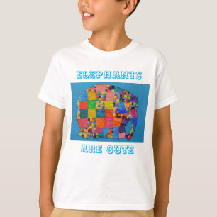 Elephants are Cute White T-Shirt