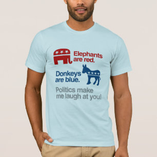ELEPHANTS ARE RED. DONKEYS ARE BLUE. T-Shirt