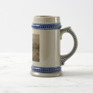 "Elephants At The Water Hole" Beer Stein