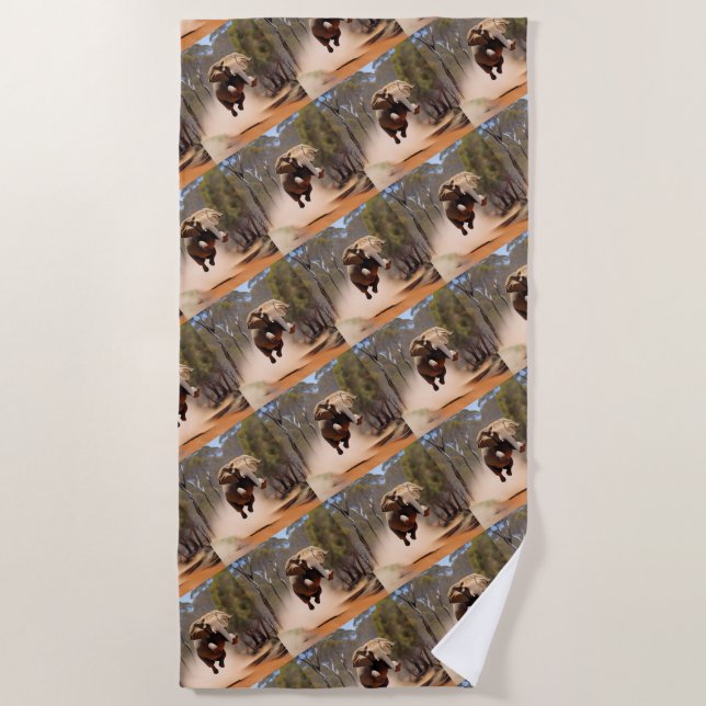 Elephants Can Jump, Beach Towel (Front)