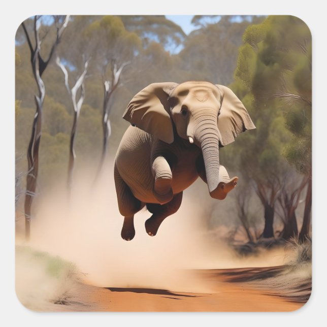 Elephants Can Jump, Sticker (Front)
