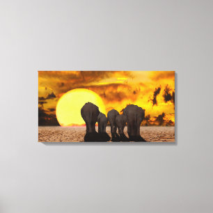 Elephants Canvas Print