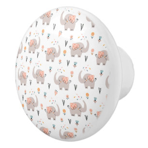 Elephants Ceramic Knob