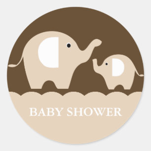 Elephants Classic Round Sticker