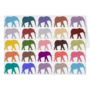 Eléphants Colorés, Motif Des Eléphants