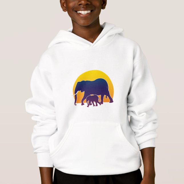 Eléphants couchés de soleil (Devant)