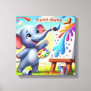 Elephant's Creative Escape Canvas Print