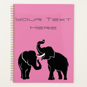 Elephants - Customizable + Add Your Text / Name Planner