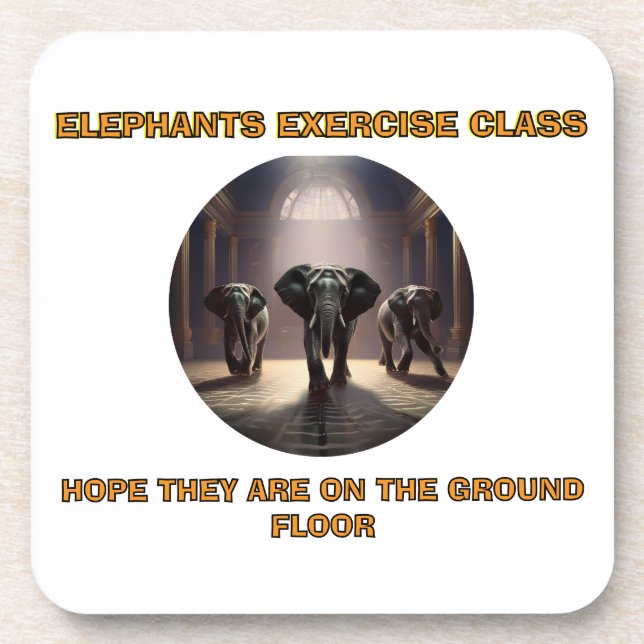 Elephants Dance Class Coaster (Front)