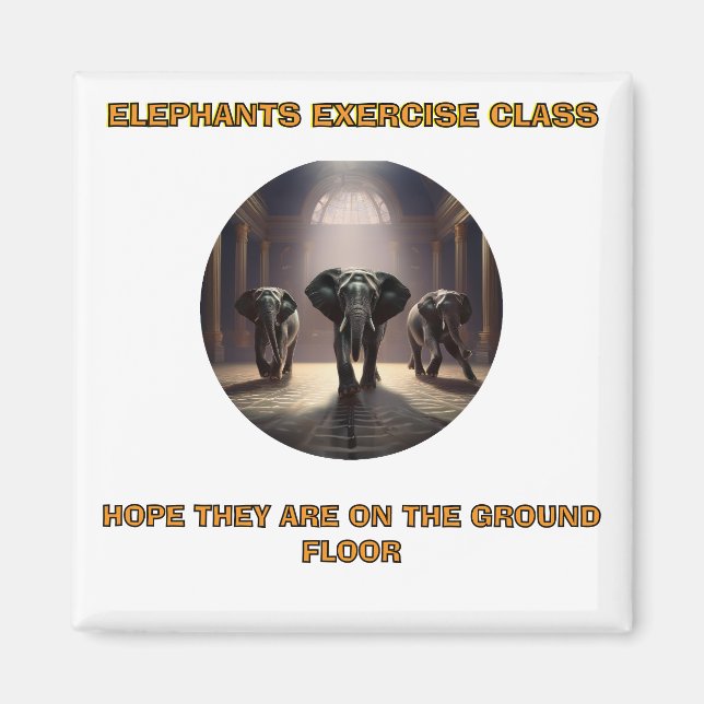 Elephants Dance Class Magnet (Front)