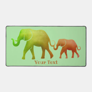 Elephants Design Desk Mat